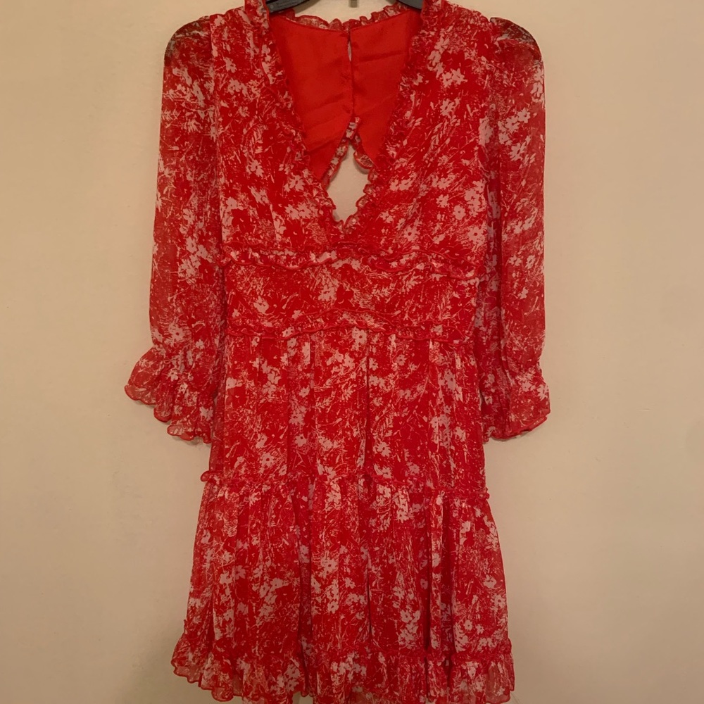 Vici Collections Confessions Printed Ruffle - Picture 2 of 4